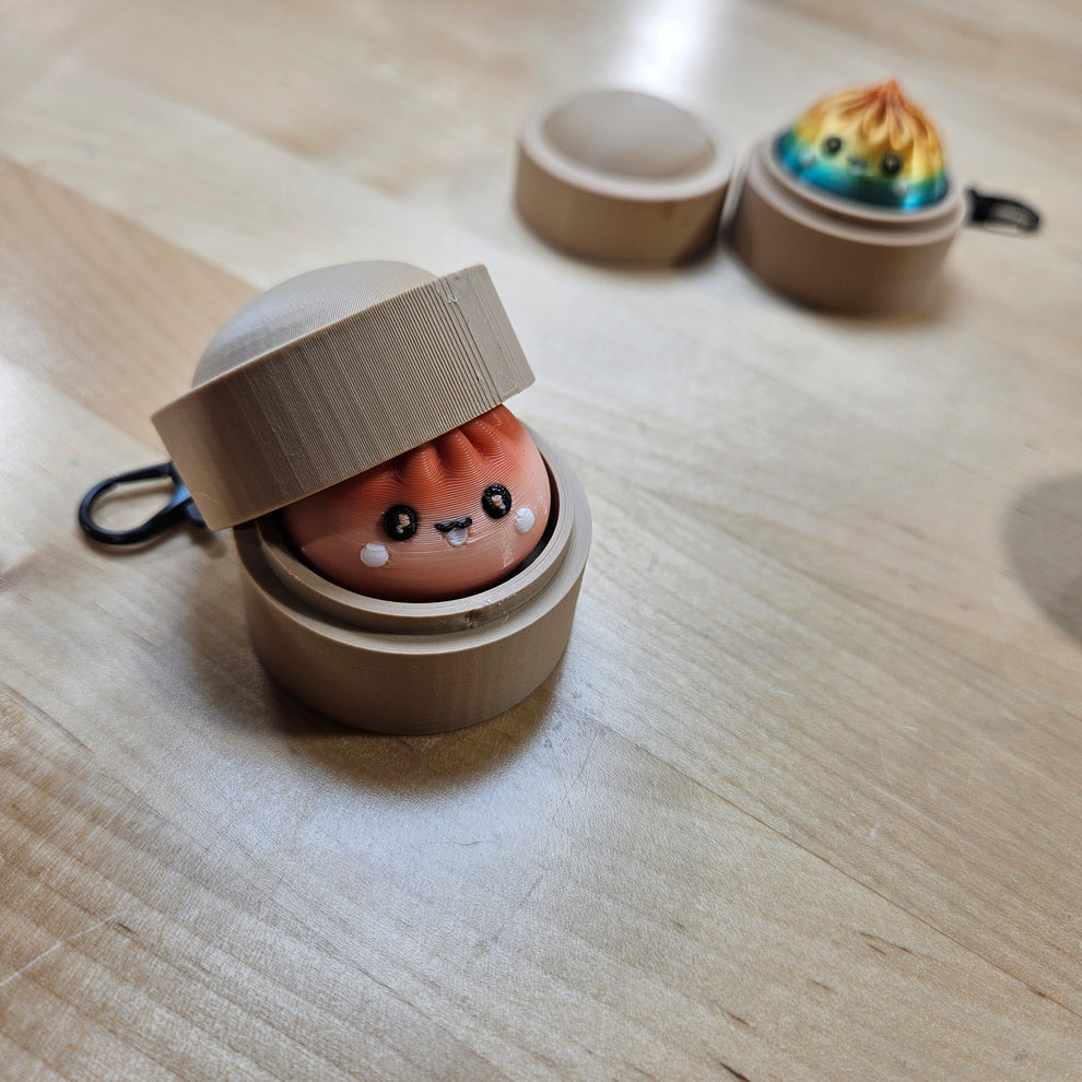 5 PACK MYSTERY FIDGET CLICKER DUMPLING KEYCHAINS- 3D PRINTED