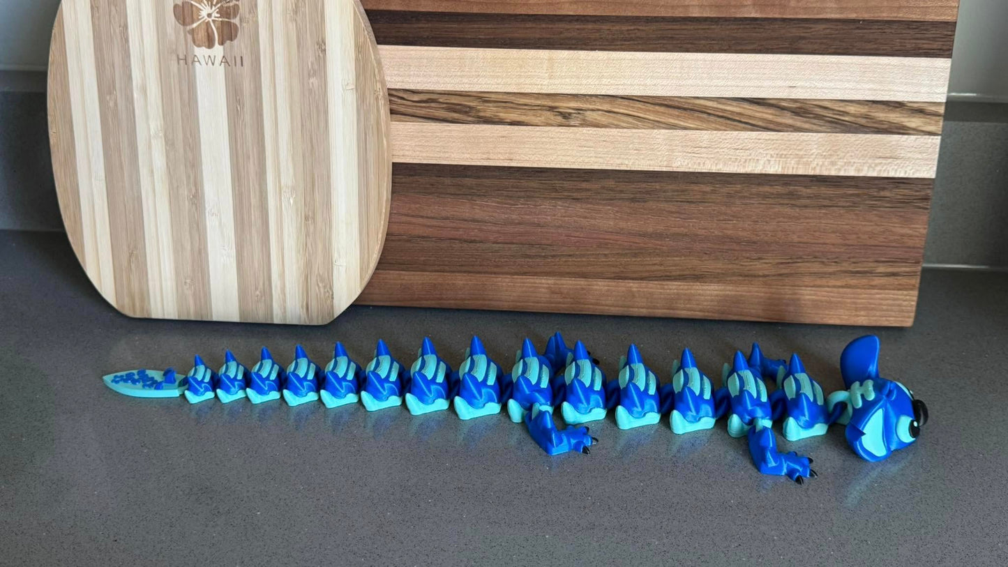 BLUE ALIEN ARTICULATED DRAGON