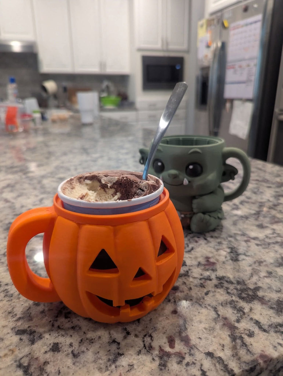 JACK-O-LANTERN ICE CREAM PINT HOLDER- 3D PRINTED