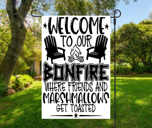 Bonfire Welcome - Garden Flag (12x18)