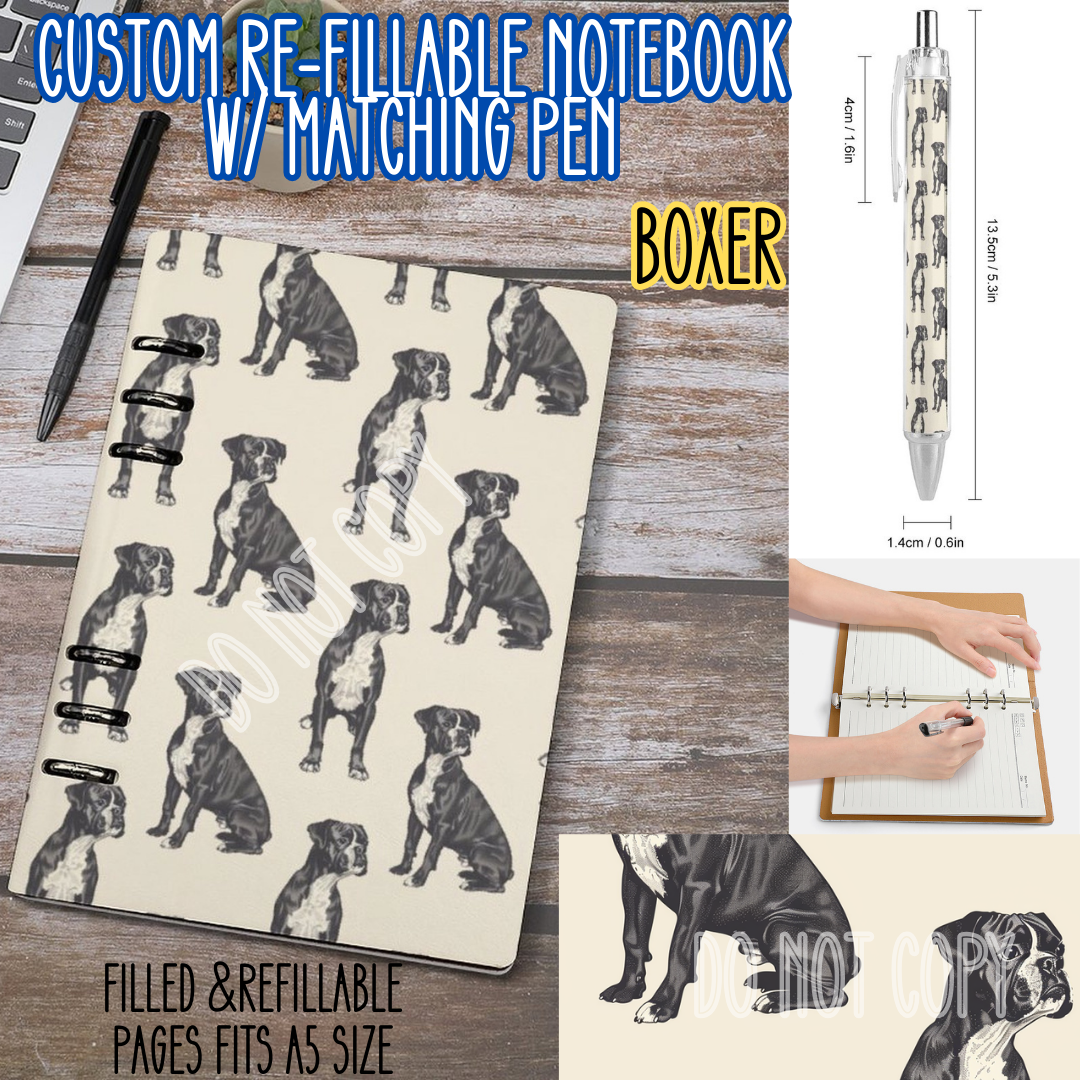 BOXER -Matching A5 Notebook & Pen Set Round 4 Preorder Closing 5/17