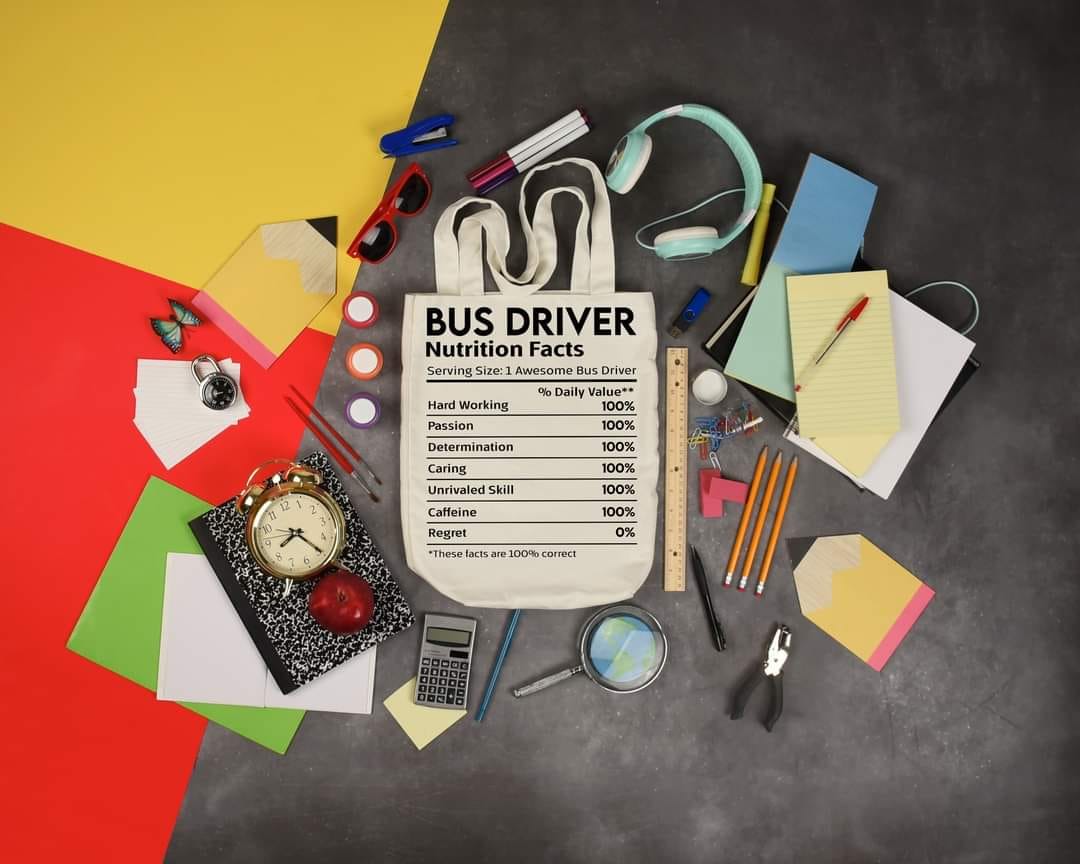 BUS DRIVER NUTRITION - Custom Economical Tote Bag (15x16)