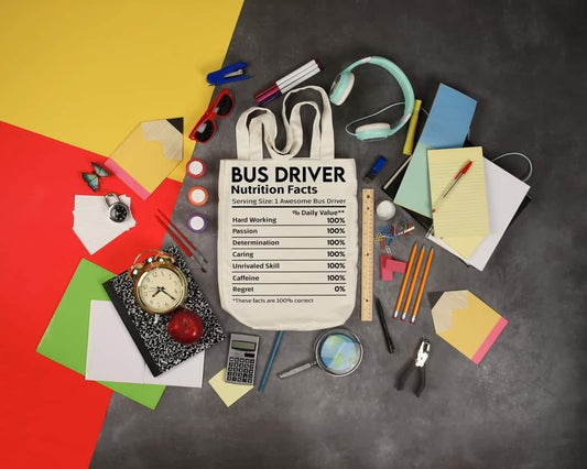 BUS DRIVER NUTRITION - Custom Economical Tote Bag (15x16)