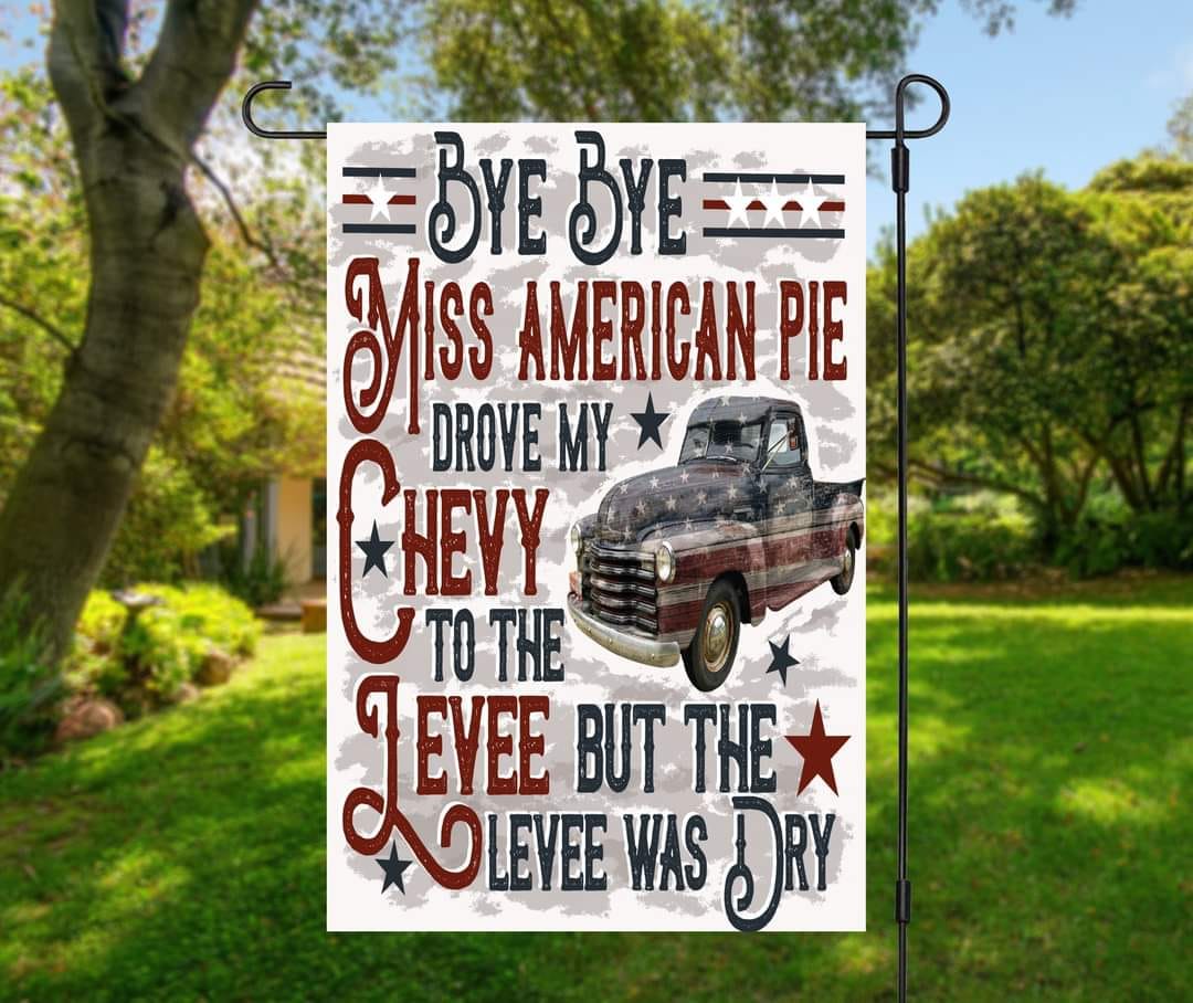 Chevy To The Levee - Garden Flag (12x18)