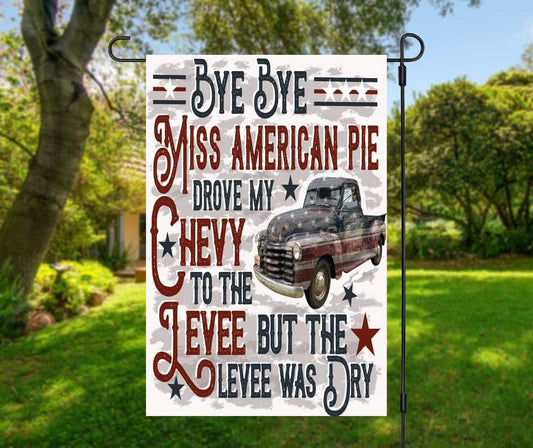 Chevy To The Levee - Garden Flag (12x18)
