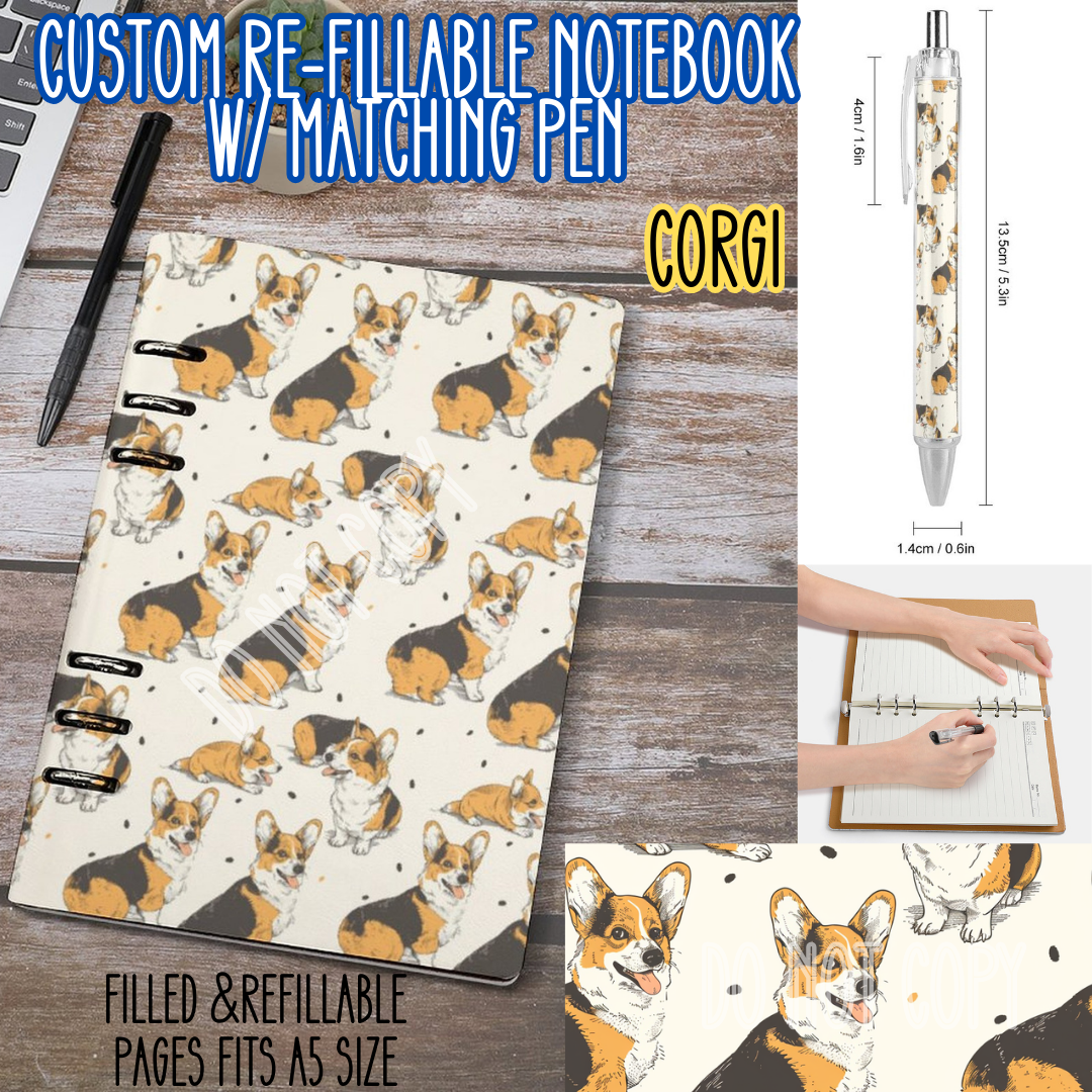 CORGI -Matching A5 Notebook & Pen Set Round 4 Preorder Closing 5/17