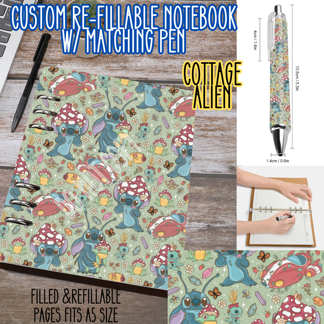 COTTAGE ALIEN -Matching A5 Notebook & Pen Set Round 4 Preorder Closing 5/17