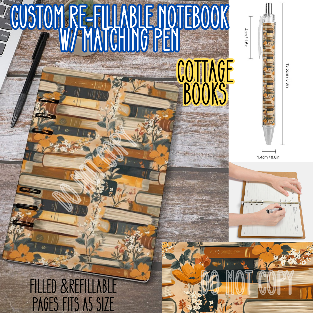 COTTAGE BOOKS -Matching A5 Notebook & Pen Set Round 4 Preorder Closing 5/17