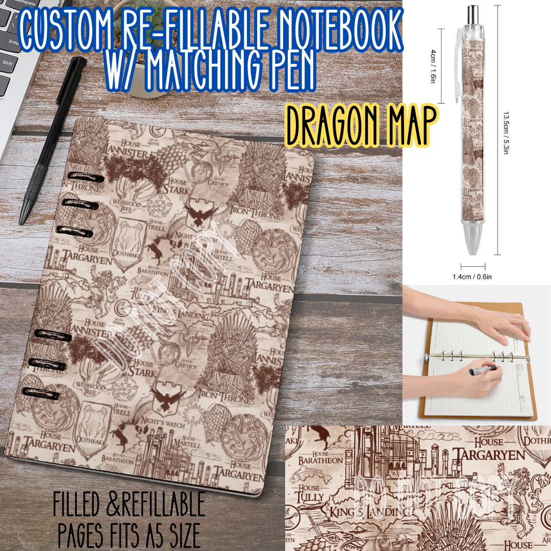 DRAGON MAP -Matching A5 Notebook & Pen Set Round 4 Preorder Closing 5/17