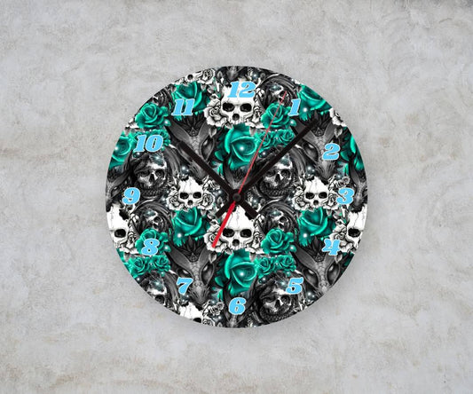 DRAGON SKULLS β Custom Framed Clock (10β Round)