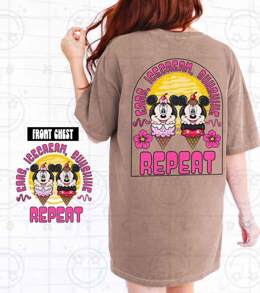 ICE CREAM EARS-DOUBLE SIDED TEE