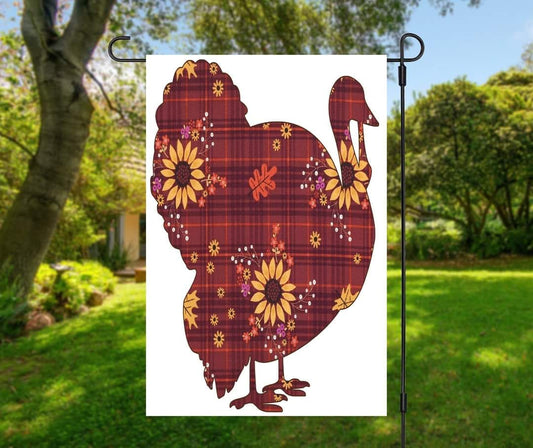 Floral Turkey - Garden Flag (12x18)
