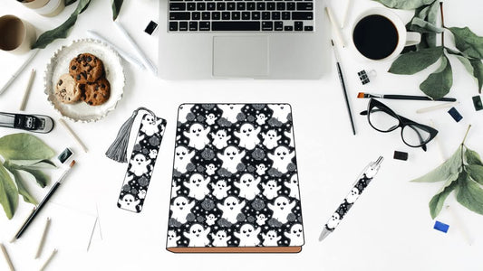 GHOST BW β 3-in-1 Custom Journal Set (A5 Size)