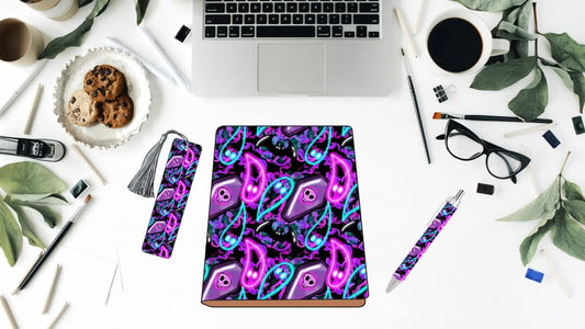 GHOST NEON β 3-in-1 Custom Journal Set (A5 Size)