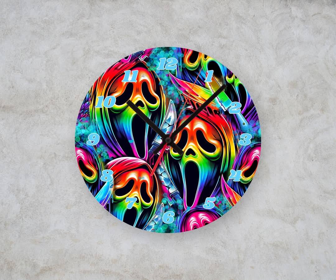 GHOST RAINBOW β Custom Framed Clock (10β Round)