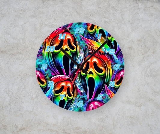 GHOST RAINBOW β Custom Framed Clock (10β Round)