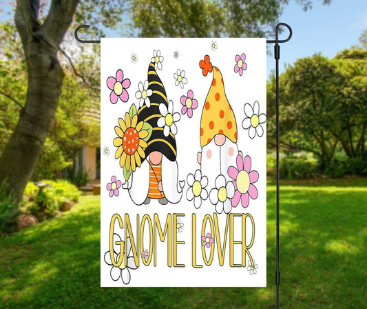 Gnome Lover - Garden Flag (12x18)