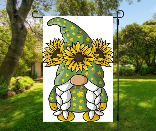 Green Gnome - Garden Flag (12x18)