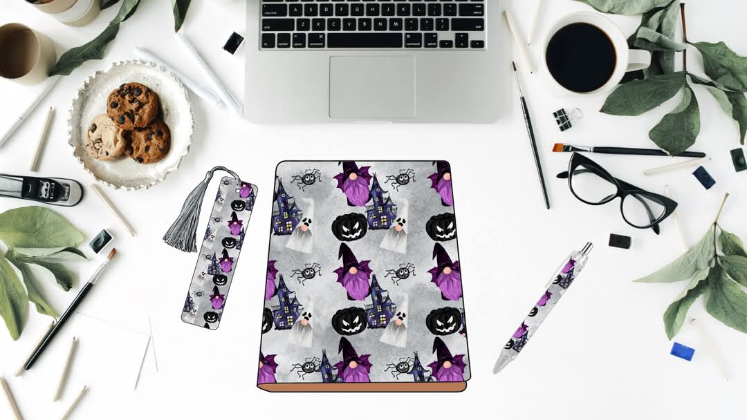 HALLOWEEN GNOME – 3-in-1 Custom Journal Set (A5 Size)