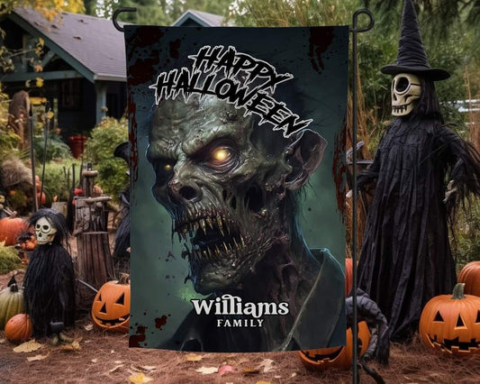 Halloween Zombie - Garden Flag (12x18)