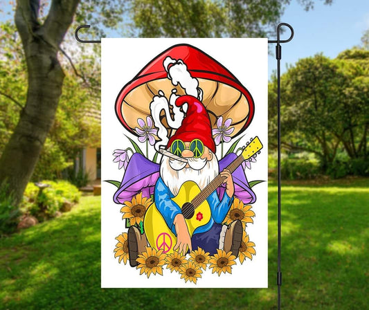 Hippie Gnome - Garden Flag (12x18)