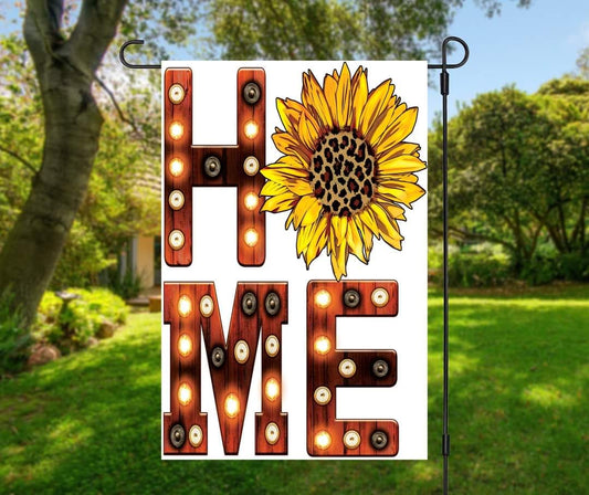 Home Lit Up Sign - Garden Flag (12x18)