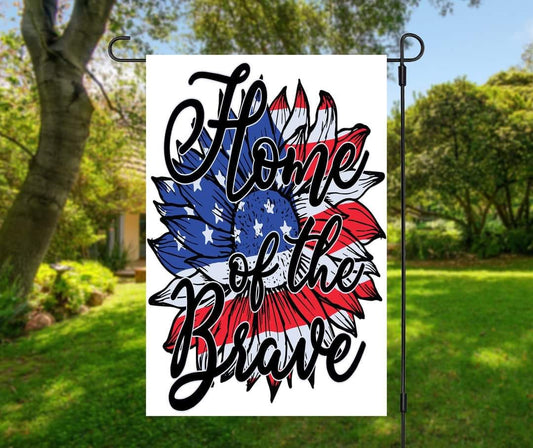 Home Of The Brave - Garden Flag (12x18)