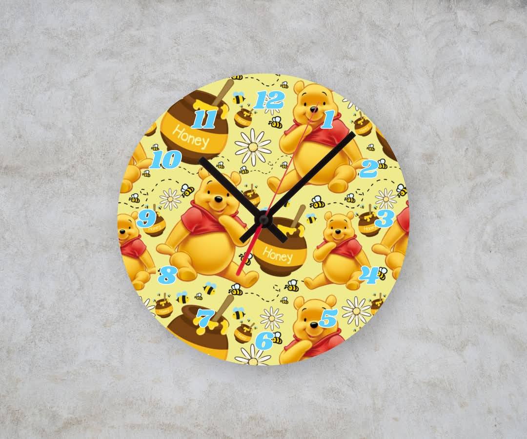 HONEY BEAR β Custom Framed Clock (10β Round)