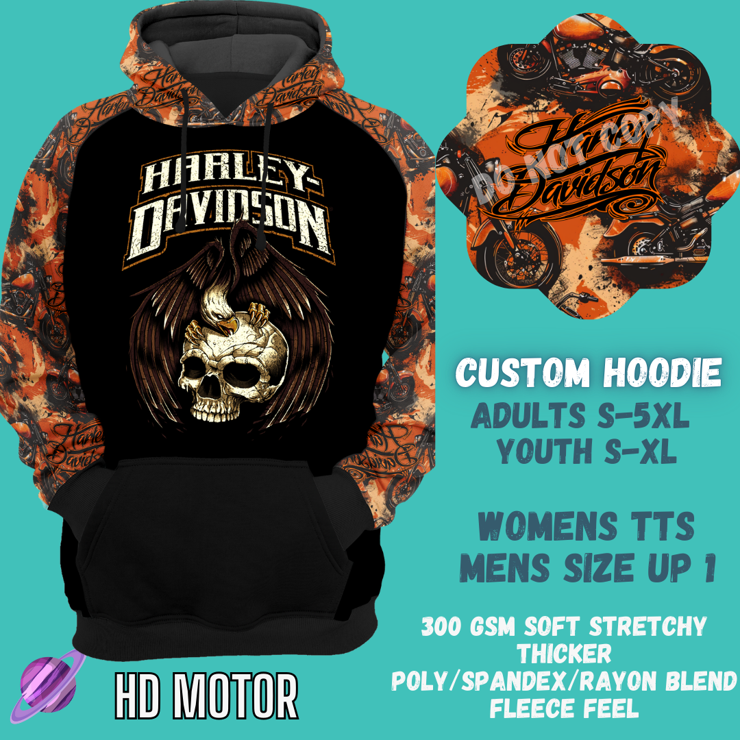 HD MOTOR -CUSTOM HOODIES RE-RUN PREORDER CLOSING 5/11