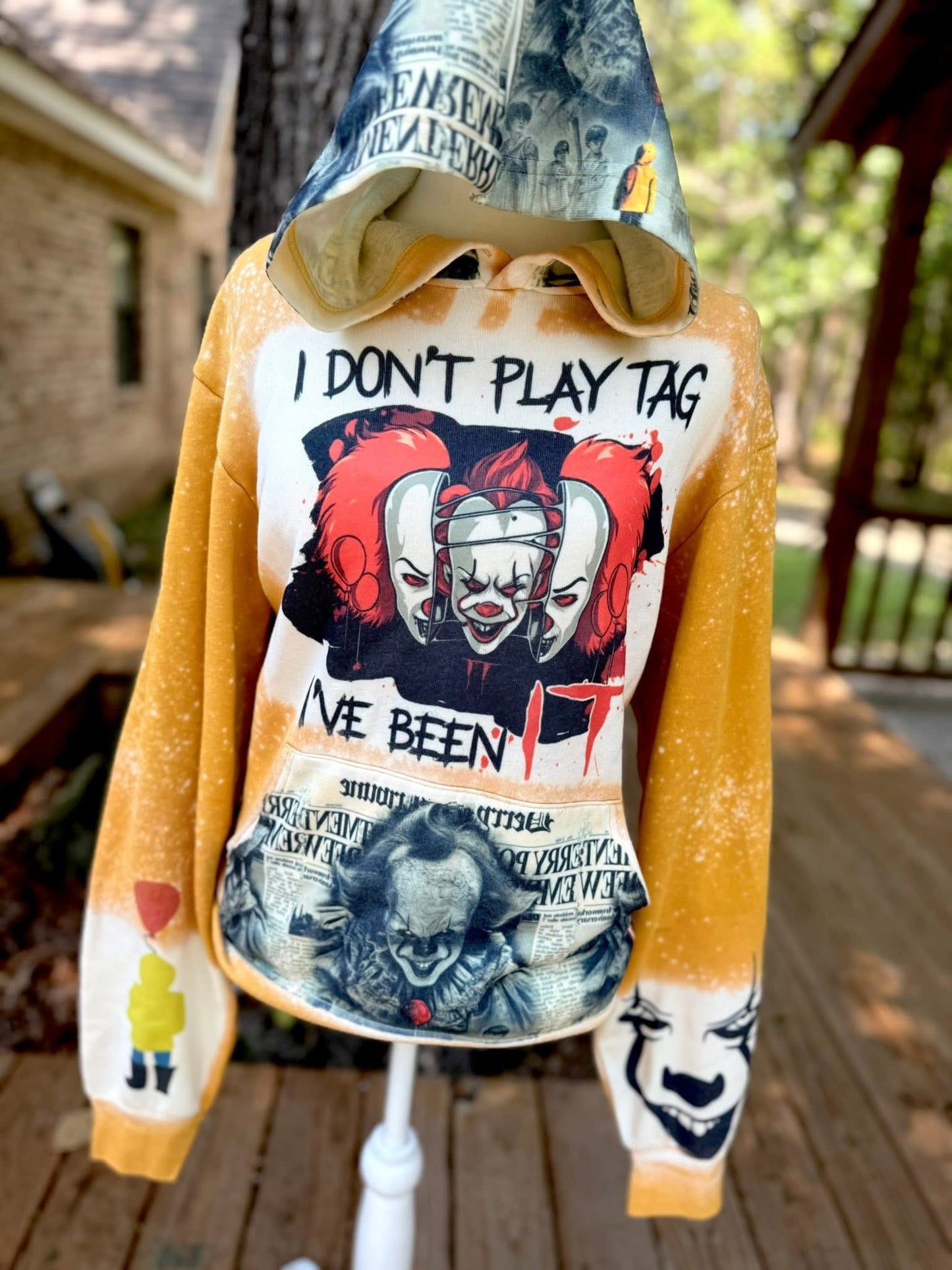 Clown bleached hoodie