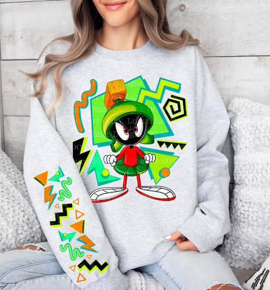 MARTIAN SWEATSHIRT W/ SLEEVE PRINT