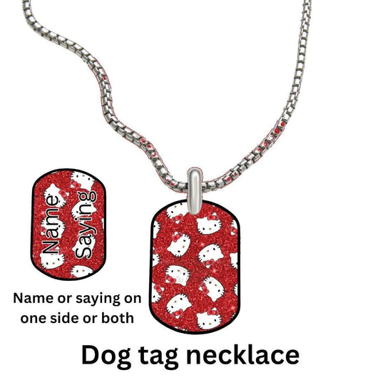 KITTY RED β Dog Tag Necklace