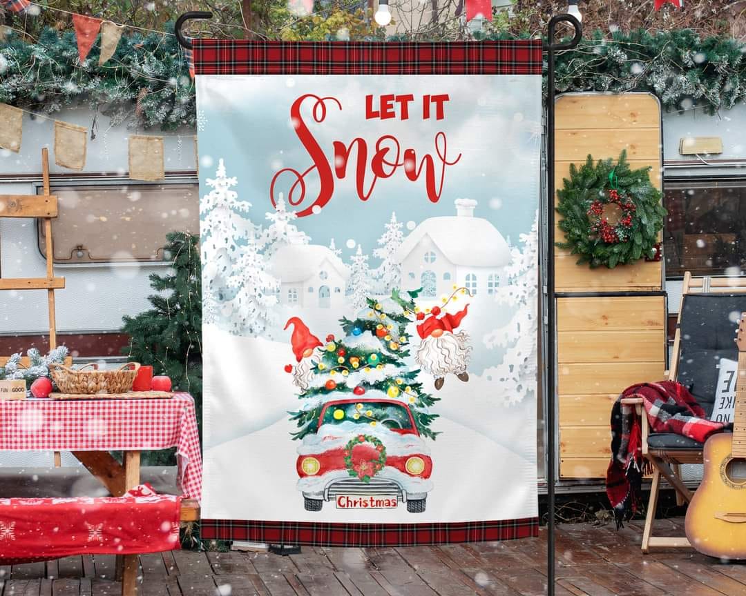Let It Snow - Garden Flag (12x18)