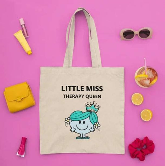 LITTLE MISS THERAPY QUEEN - Custom Economical Tote Bag (15x16)