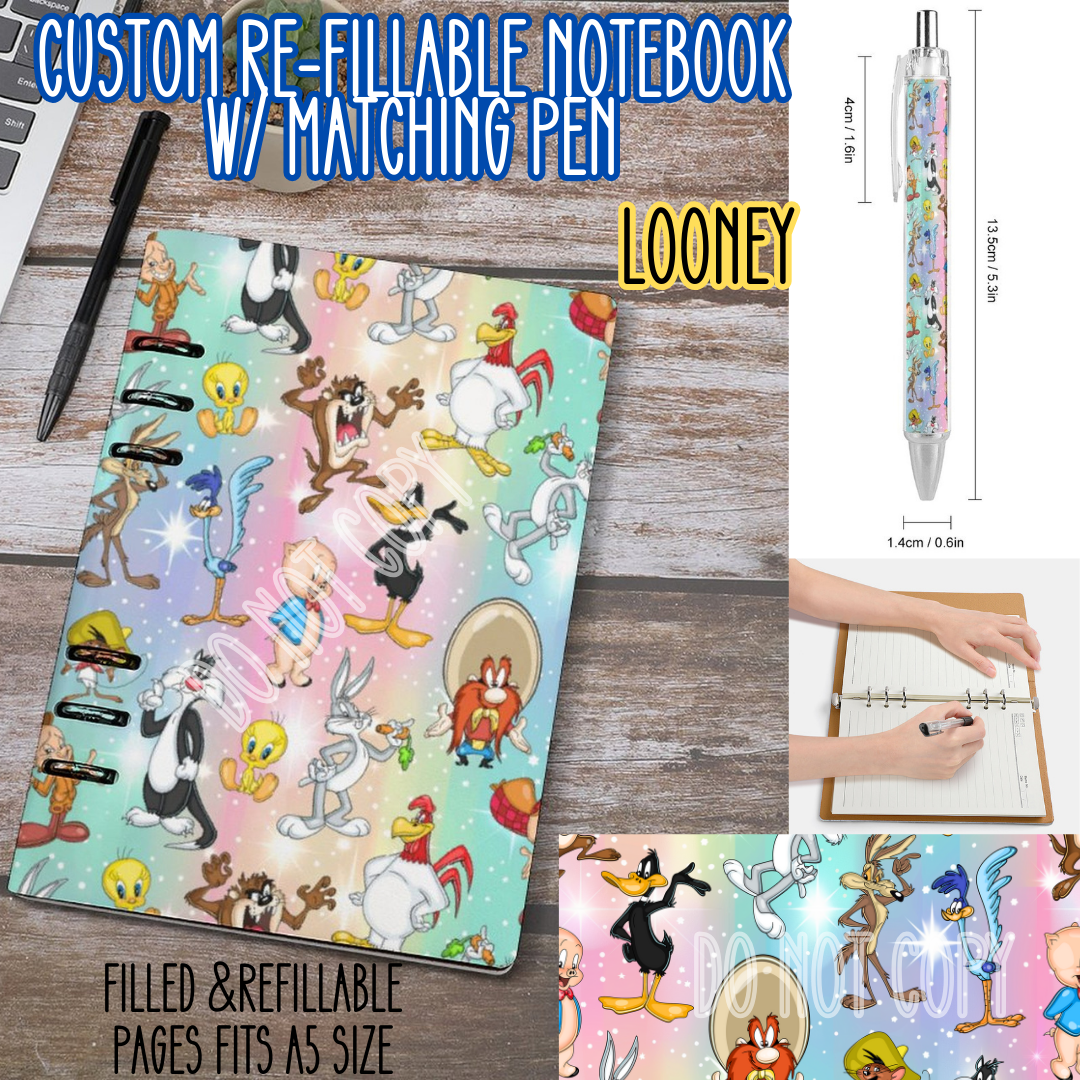 LOONEY -Matching A5 Notebook & Pen Set Round 4 Preorder Closing 5/17