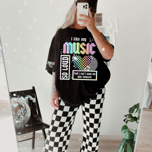 MUSIC SO LOUD W/ SLEEVE PRINT TEE