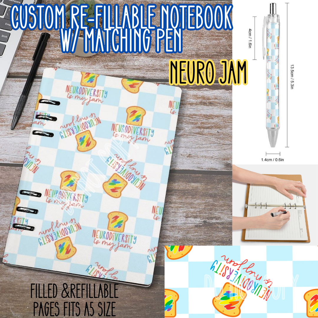 NEURO JAM -Matching A5 Notebook & Pen Set Round 4 Preorder Closing 5/17