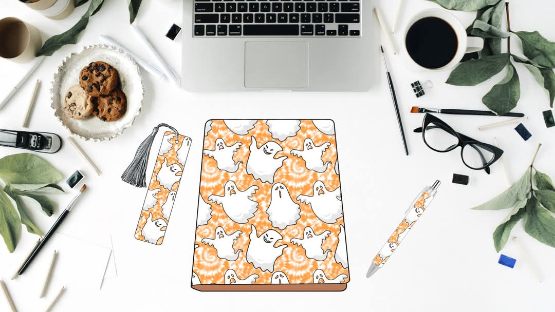 ORANGE GHOSTS – 3-in-1 Custom Journal Set (A5 Size)
