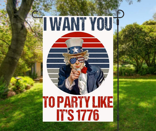 Party Like Its 1776 - Garden Flag (12x18)