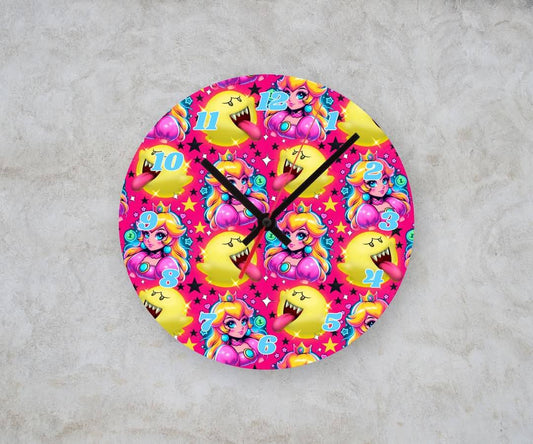 PEACH β Custom Framed Clock (10β Round)