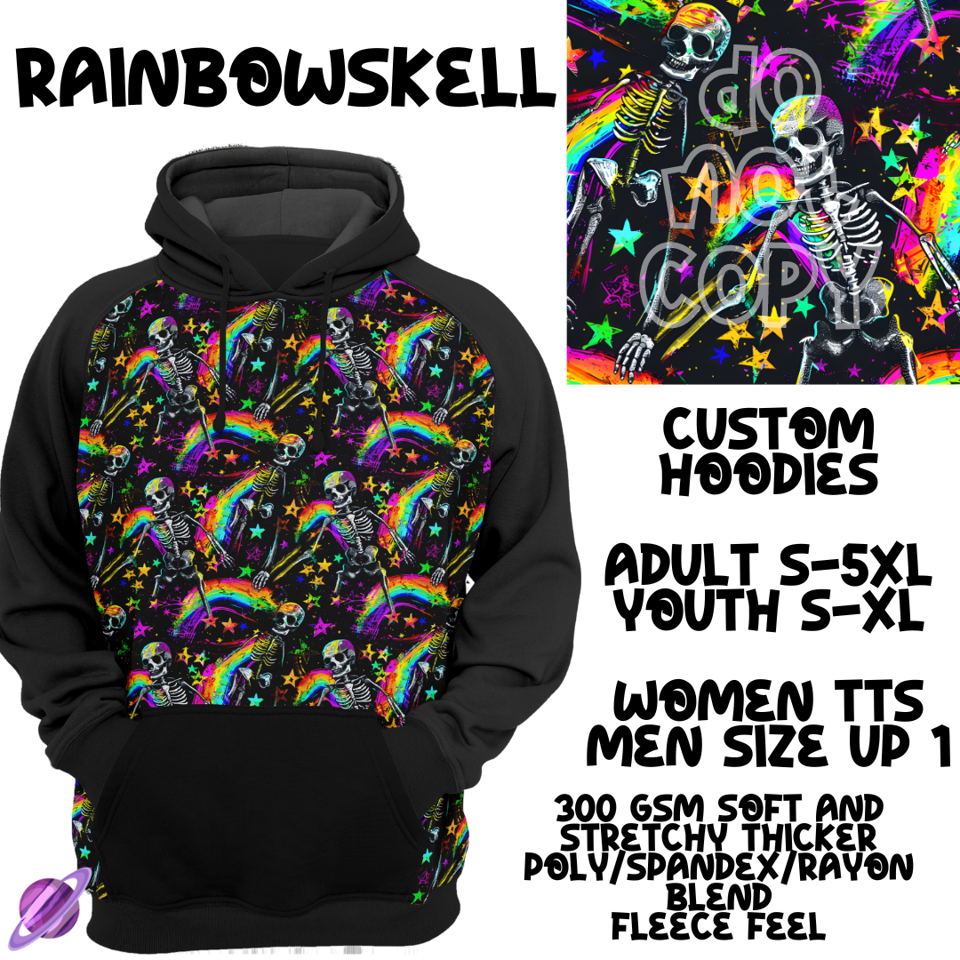 RAINBOWSKELL -SKULL RUN -CUSTOM HOODIES RE-RUN PREORDER CLOSING 5/11