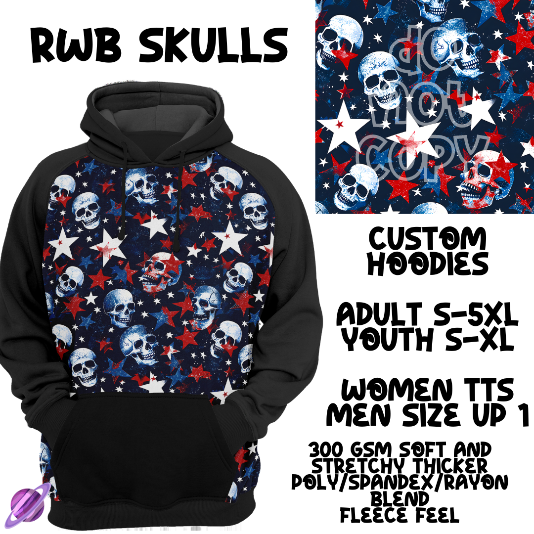 RWB SKULLS -SKULL RUN -CUSTOM HOODIES RE-RUN PREORDER CLOSING 5/11