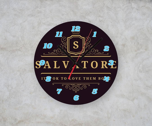 SALVATORE β Custom Framed Clock (10β Round)