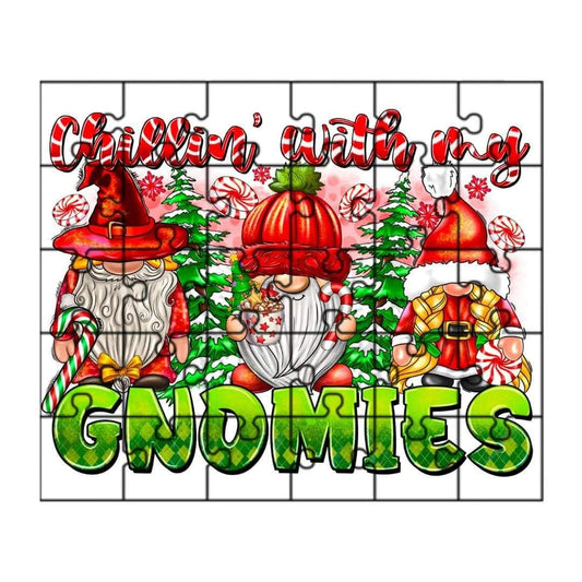 CANDY CANE GNOMES - CUSTOM 120 PIECE PUZZLE