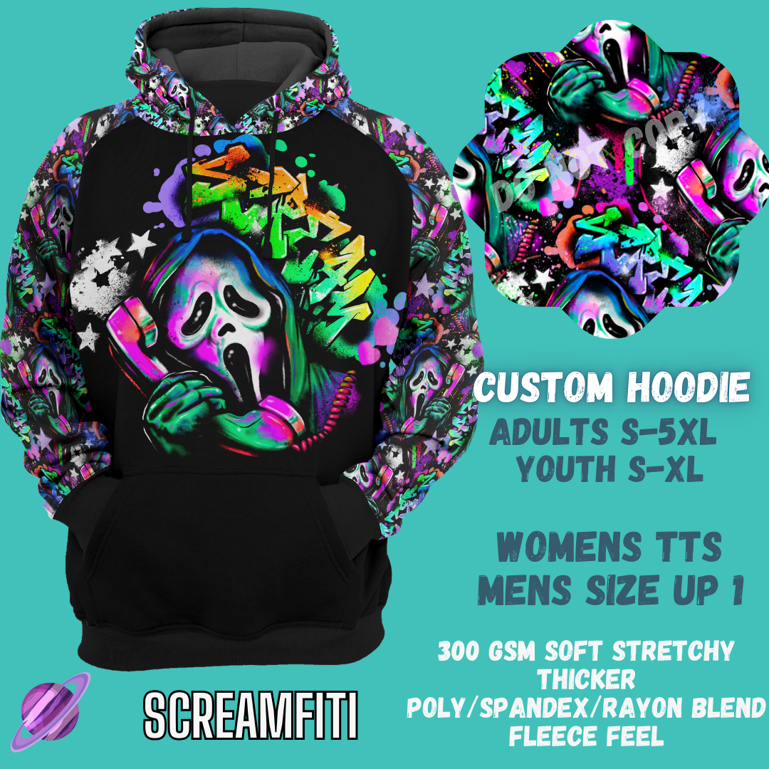 SCREAMFITI HOODIE-OUTFIT RUN PREORDER CLOSING 1/10 -CUSTOM HOODIES RE-RUN PREORDER CLOSING 5/11