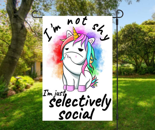 Selectively Social - Garden Flag (12x18)