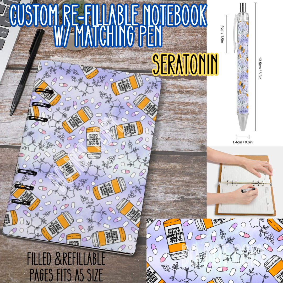 SERATONIN -Matching A5 Notebook & Pen Set Round 4 Preorder Closing 5/17