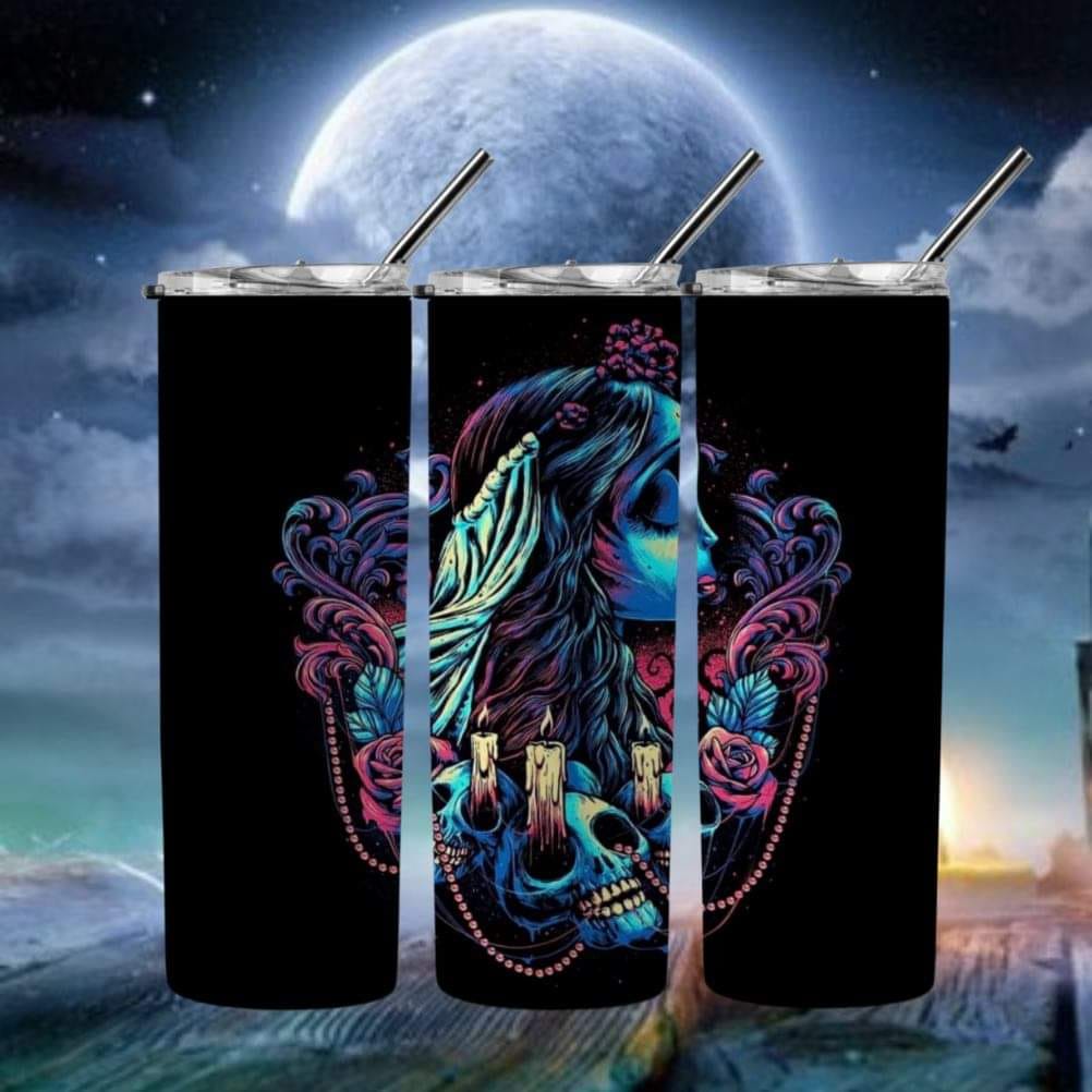 SKULL GIRL - Sublimated Tumbler (20 oz)