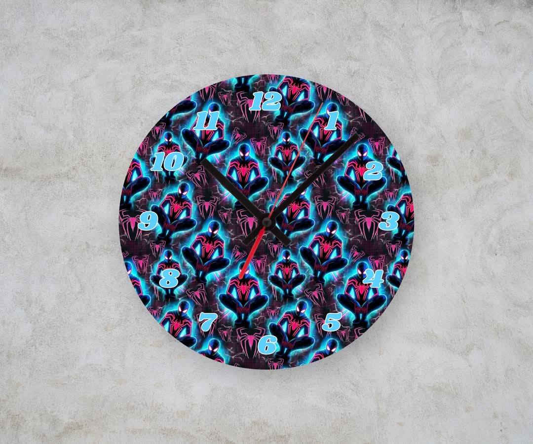 SPIDEY β Custom Framed Clock (10β Round)