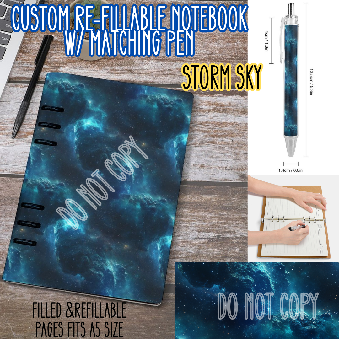 STORM SKY -Matching A5 Notebook & Pen Set Round 4 Preorder Closing 5/17